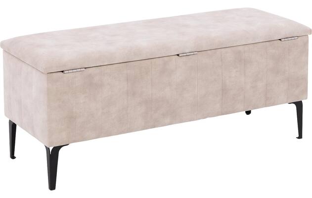 Goossens excellent bedbank attent beige stof - 8235535-{merk}-proefmodel-proefmodel-stof-07